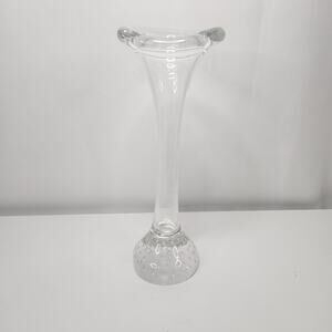 Vintage Aseda Glasbruk Clear Glass Bud Vase Jack Pulpit Bullicante Glass Vase